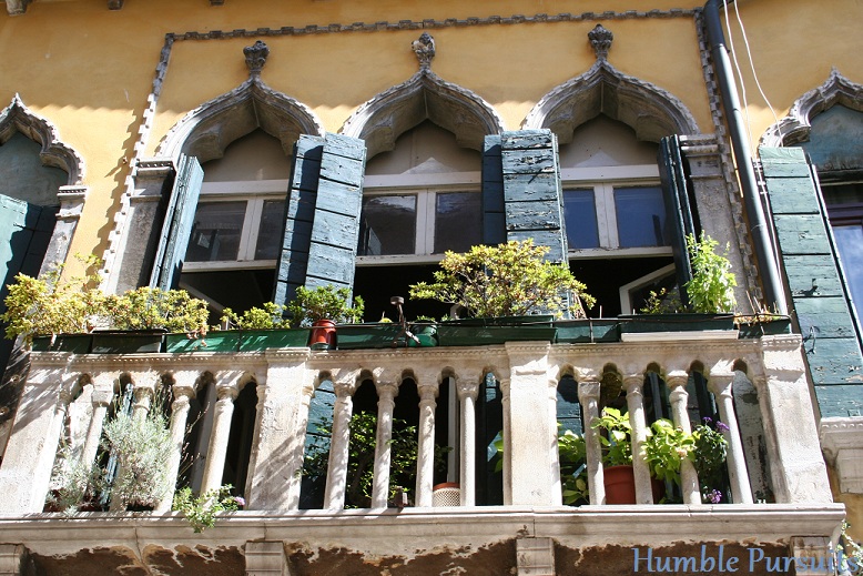 Windows, Balcony in Venice Italy